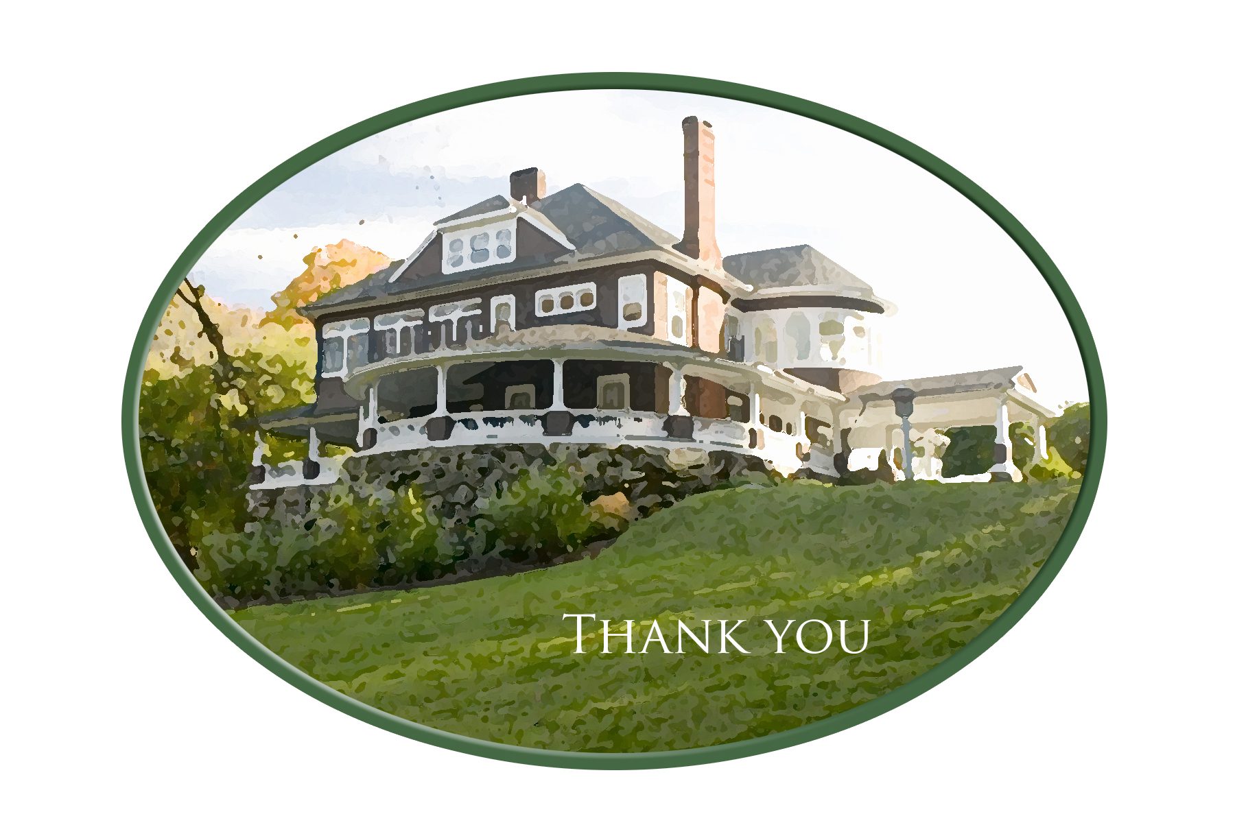 thank you with photo of mansion